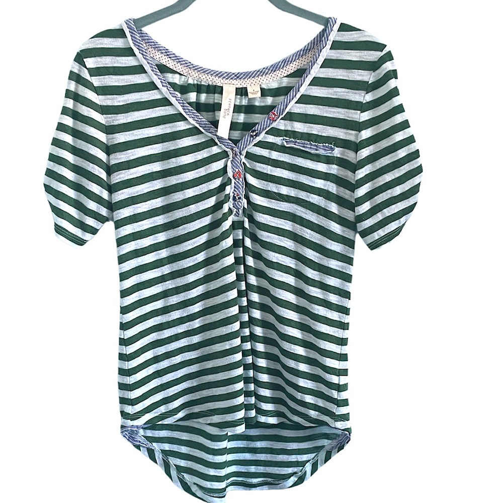 Anthropologie Feather Bone striped t- shirt size S